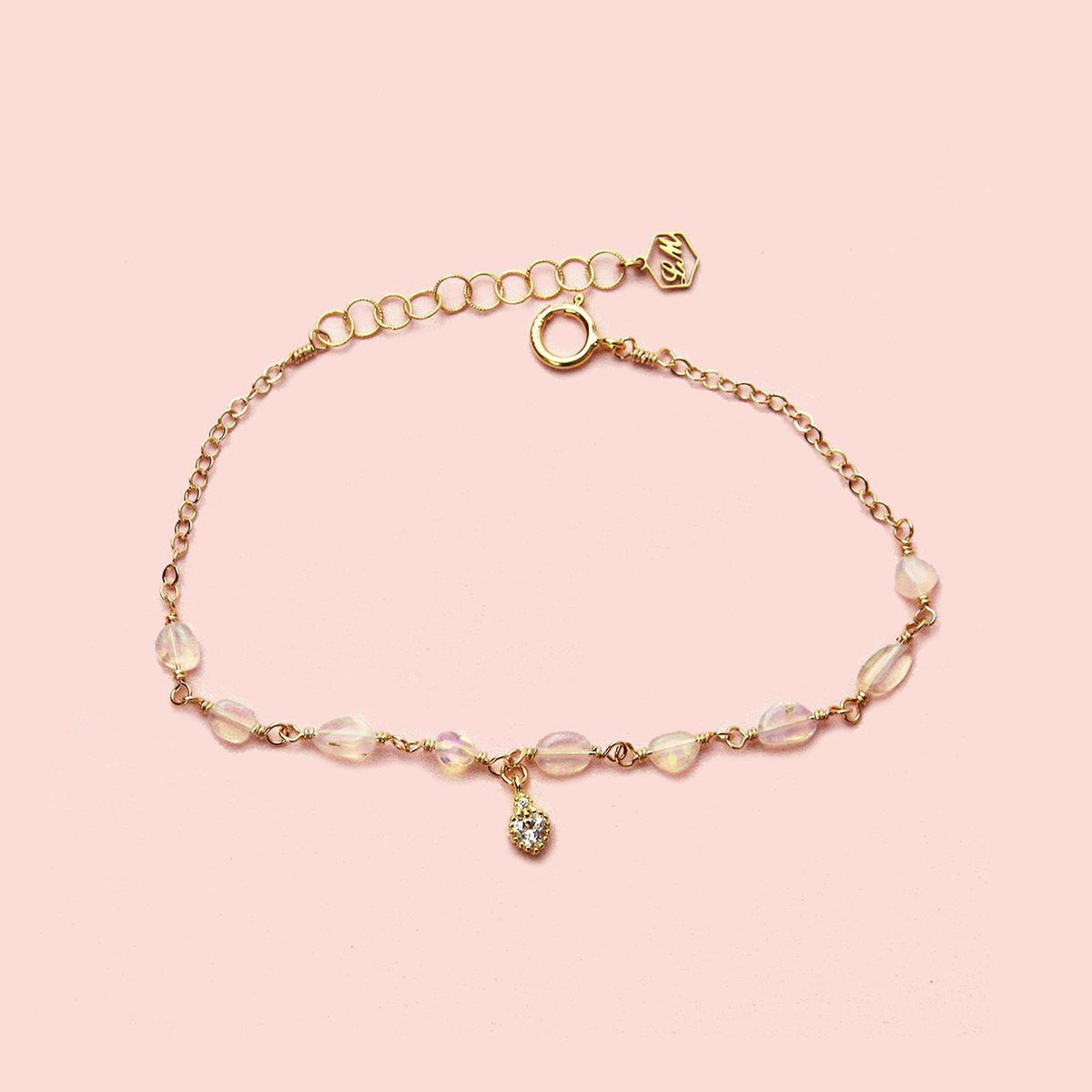 Teardrop Opal Bracelet-Adorn Bracelet-La Meno