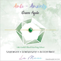 [Hexagon] Green Agate Bracelet