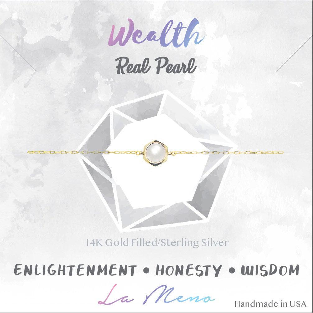[Hexagon] Real Pearl Bracelet