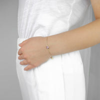 [Hexagon] Amethyst Bracelet-Hexagon Bracelet-La Meno