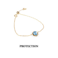 [Hexagon] Aquamarine Bracelet-Hexagon Bracelet-La Meno