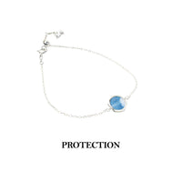 [Hexagon] Aquamarine Bracelet-Hexagon Bracelet-La Meno