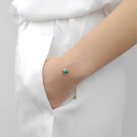 [Hexagon] Green Agate Bracelet-Hexagon Bracelet-La Meno