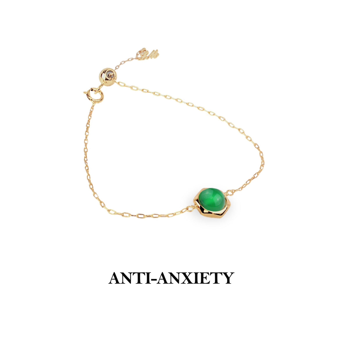 [Hexagon] Green Agate Bracelet-Hexagon Bracelet-La Meno