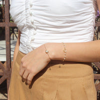 [Hexagon] Real Pearl Bracelet-Hexagon Bracelet-La Meno