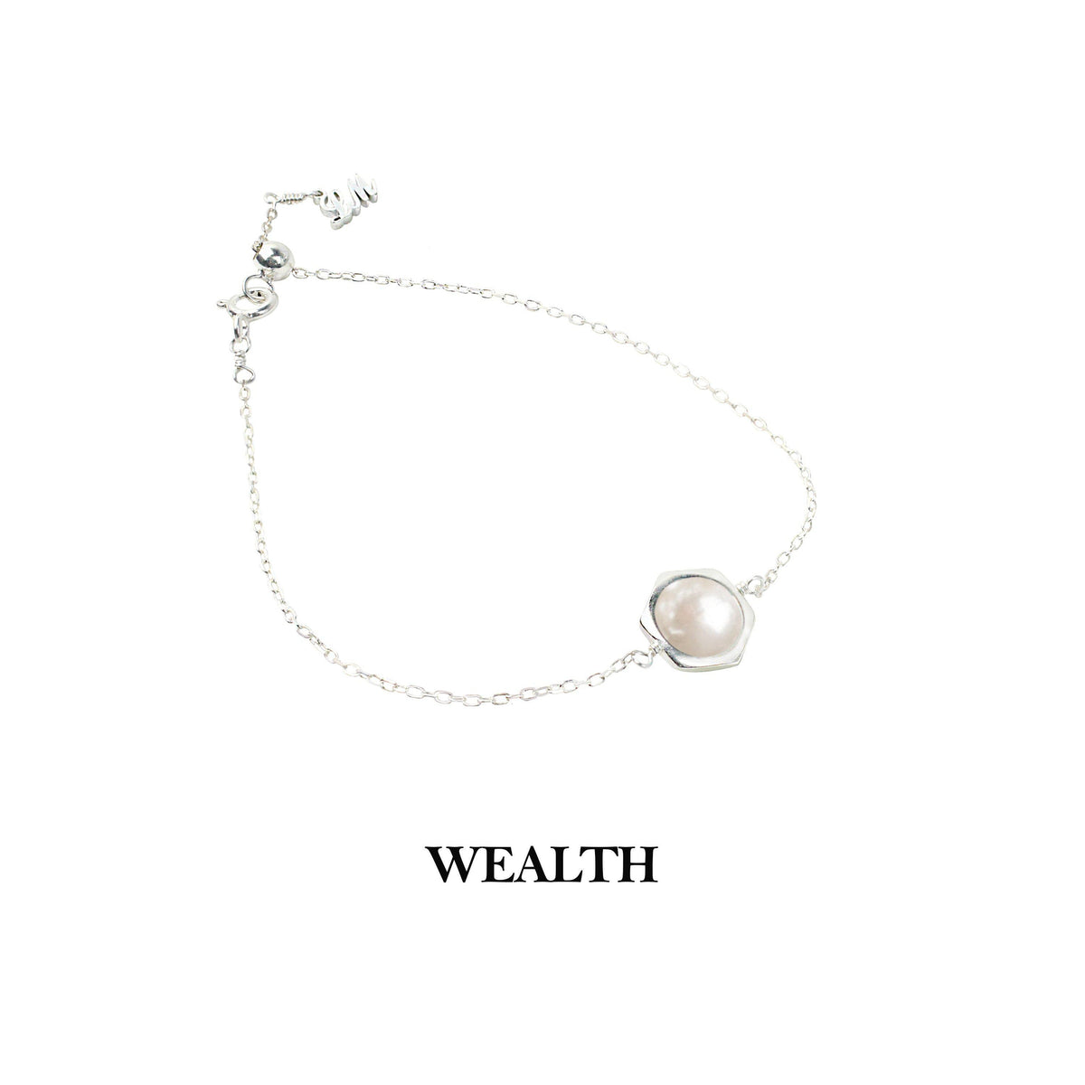 [Hexagon] Real Pearl Bracelet-Hexagon Bracelet-La Meno