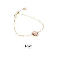 [Hexagon] Rose quartz Bracelet-Hexagon Bracelet-La Meno