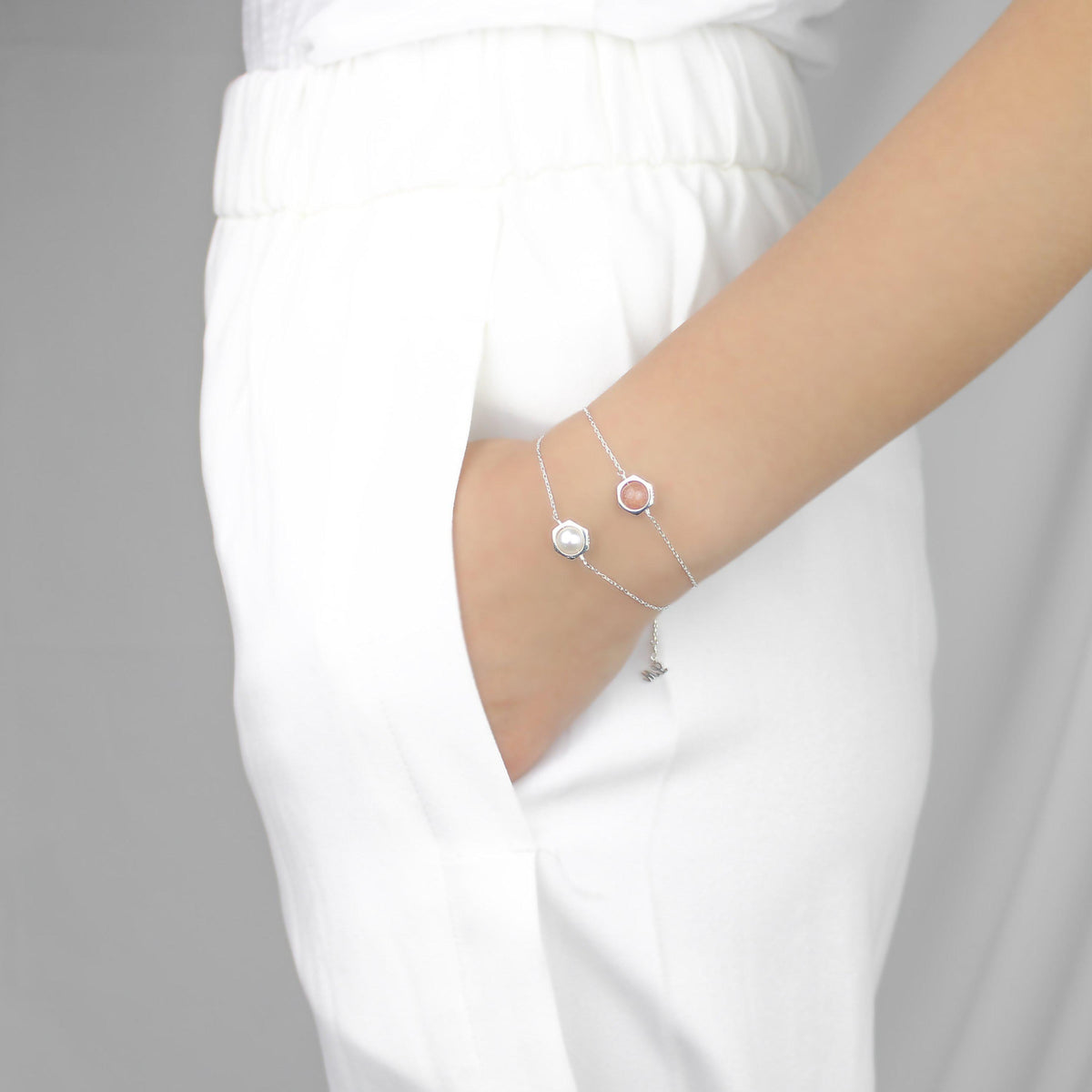 [Hexagon] Sunstone Bracelet-Hexagon Bracelet-La Meno