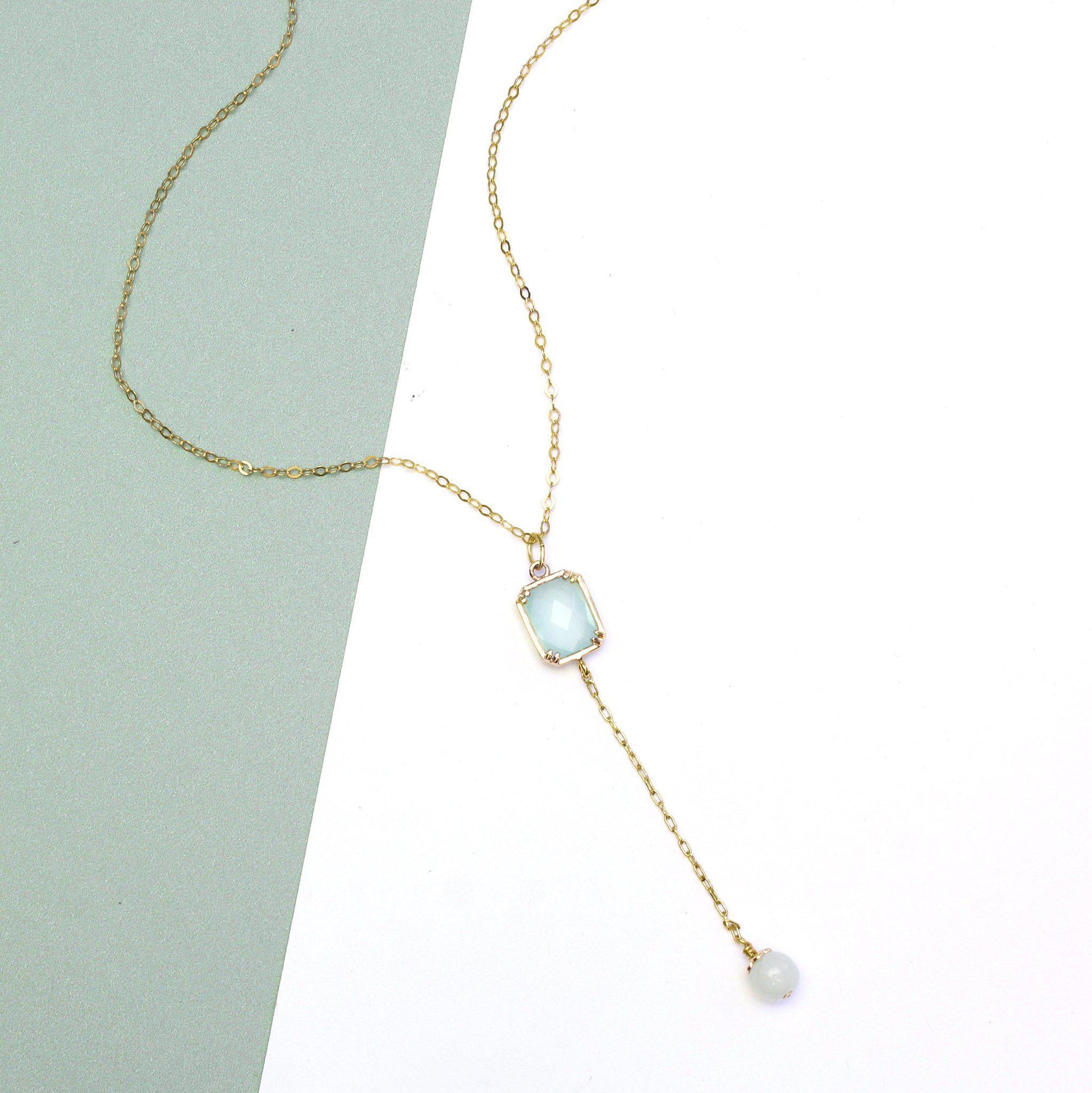 Jade Necklace-Dangling Necklace-La Meno