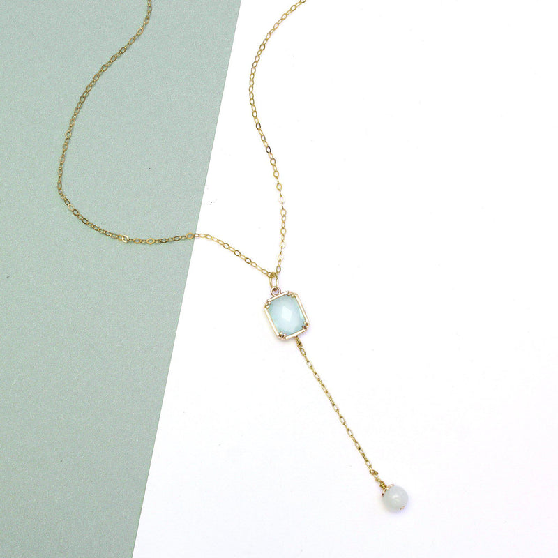 Jade Necklace-Dangling Necklace-La Meno