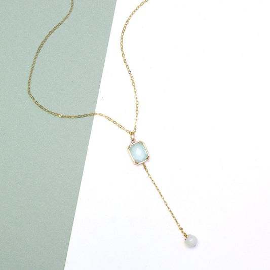 Jade Necklace-Dangling Necklace-La Meno