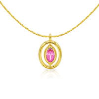 Oval Birthstone Necklace