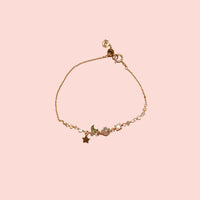 Labradorite with Moon & Star Bracelet-Adorn Bracelet-La Meno