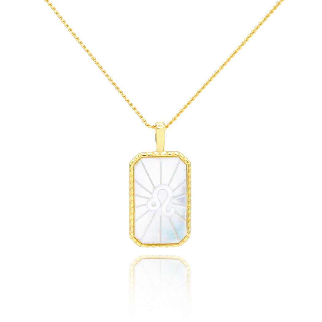 Mother of Pearl Zodiac Double-Sided Necklace
