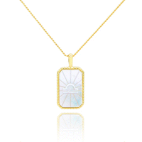 Mother of Pearl Zodiac Double-Sided Necklace
