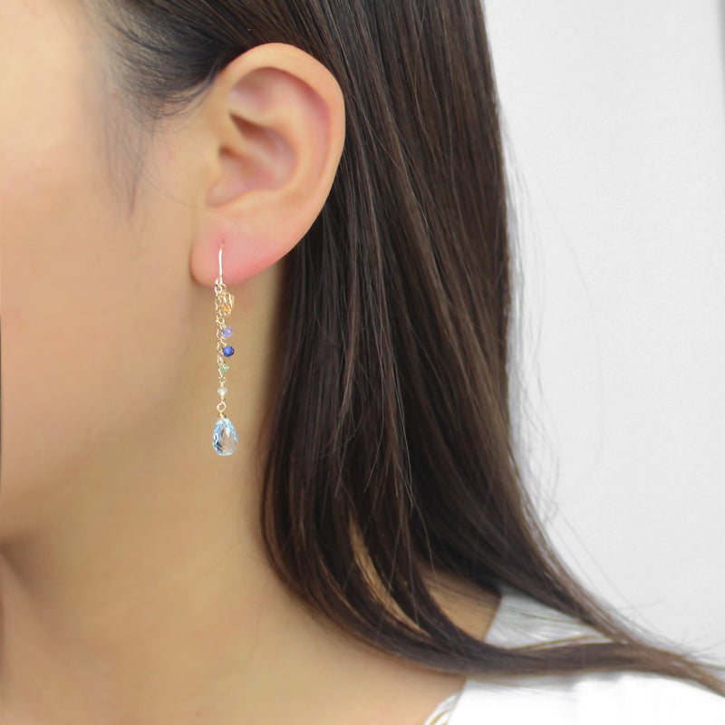 Little Blue Drop Earring-Adorn Earring-La Meno