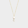Long Pearl Moon-Adorn Necklace-La Meno