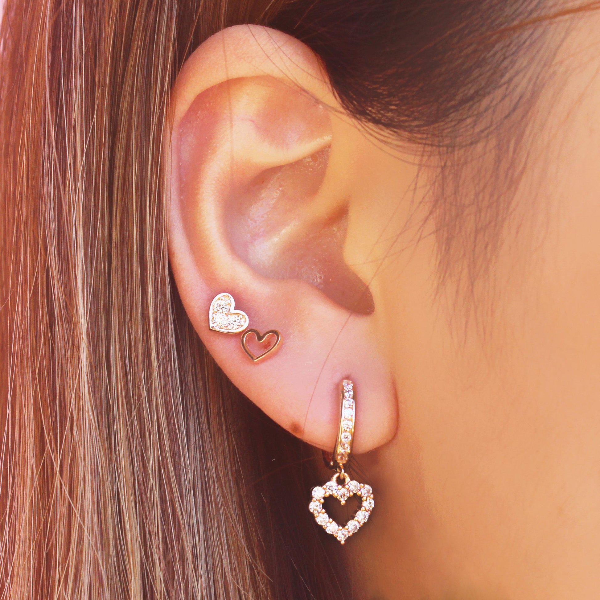 Lovely Heart Earring Set-Jewelry Set-La Meno