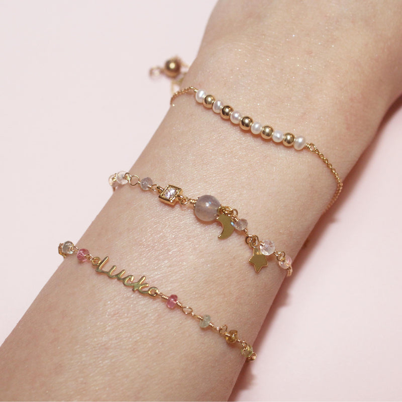 Luck Rainbow Tourmaline Bracelet-Adorn Bracelet-La Meno