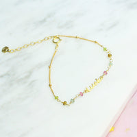 Luck Rainbow Tourmaline Bracelet-Adorn Bracelet-La Meno