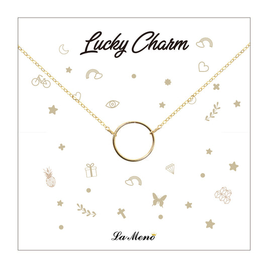 [Lucky Charm] Big Circle Necklace-Lucky Charm Necklace-La Meno