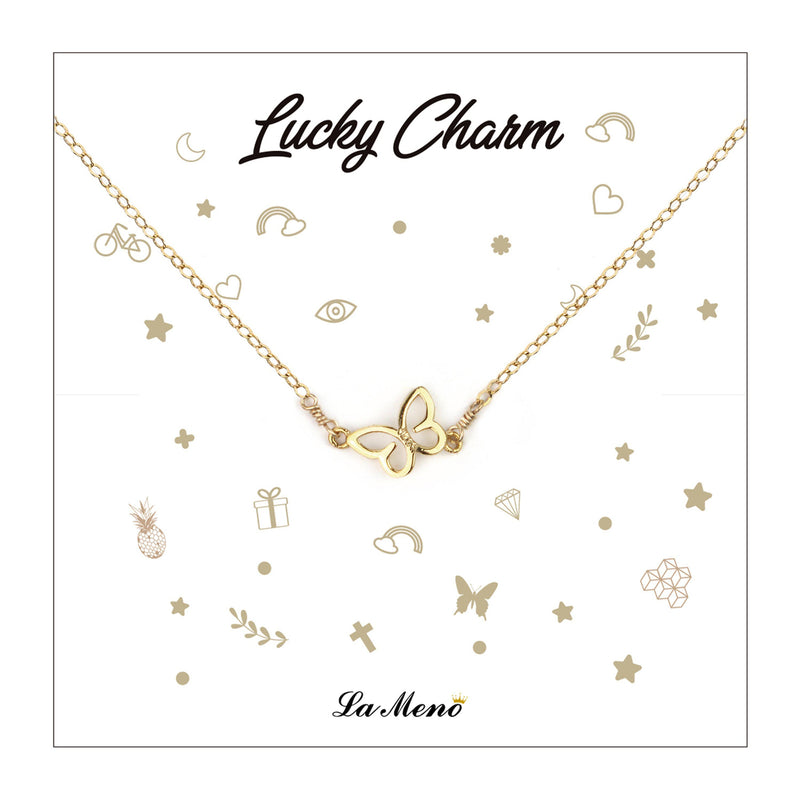 [Lucky Charm] Butterfly Necklace-Lucky Charm Necklace-La Meno