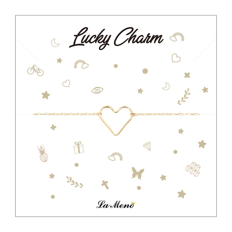 [Lucky Charm] Heart-Lucky Charm Bracelet-La Meno
