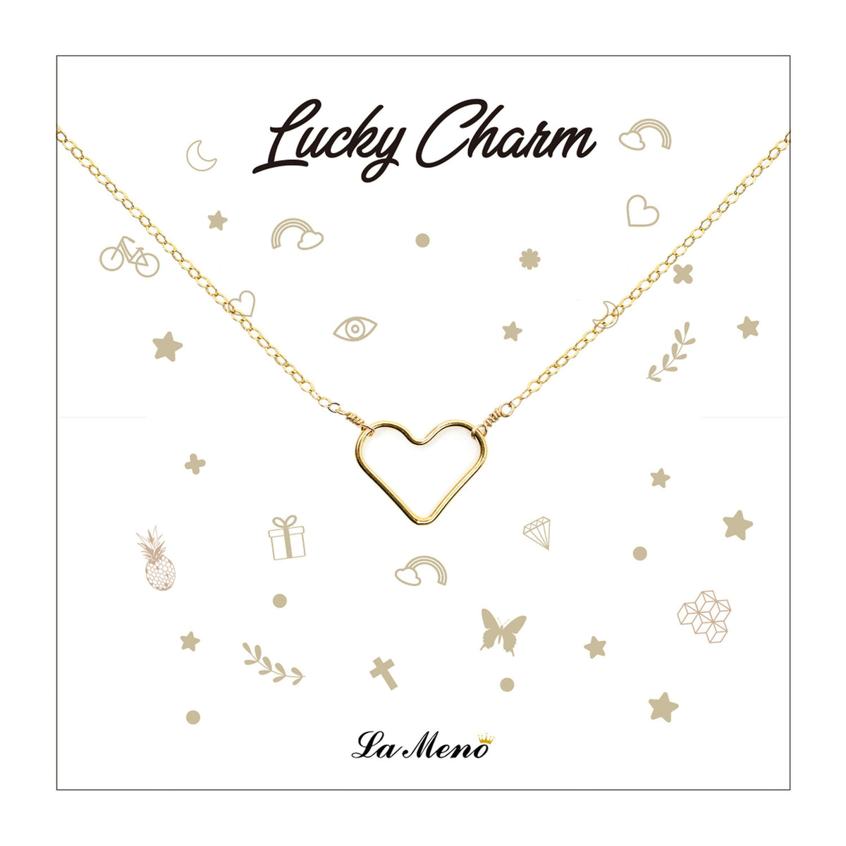 [Lucky Charm] Heart Necklace-Lucky Charm Necklace-La Meno