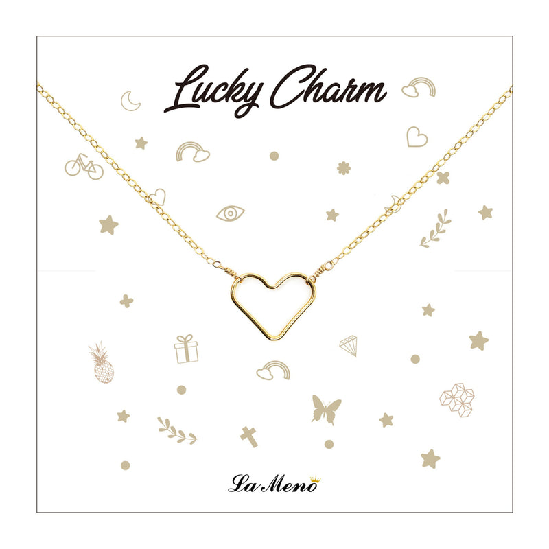 [Lucky Charm] Heart Necklace-Lucky Charm Necklace-La Meno