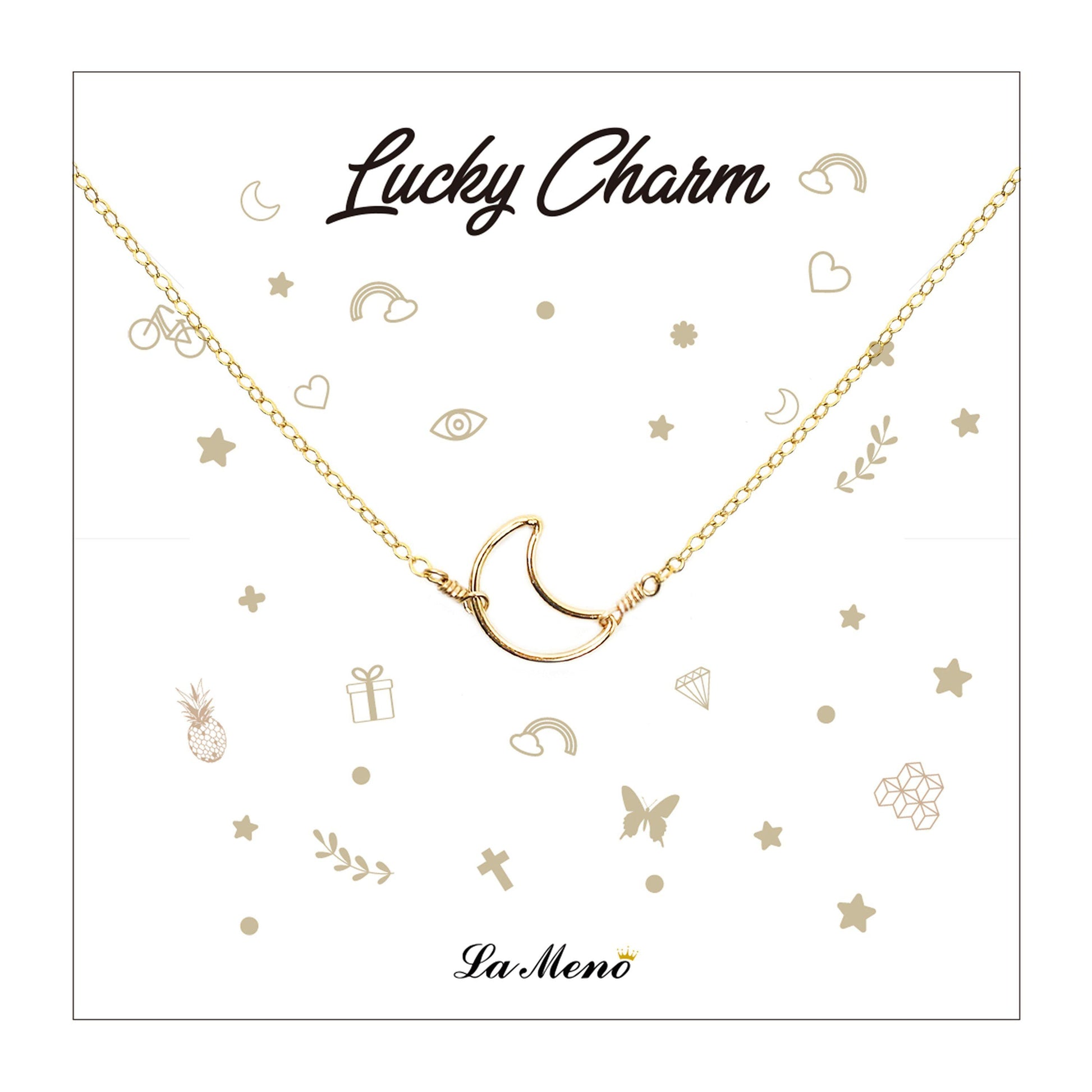[Lucky Charm] Moon Necklace-Lucky Charm Necklace-La Meno