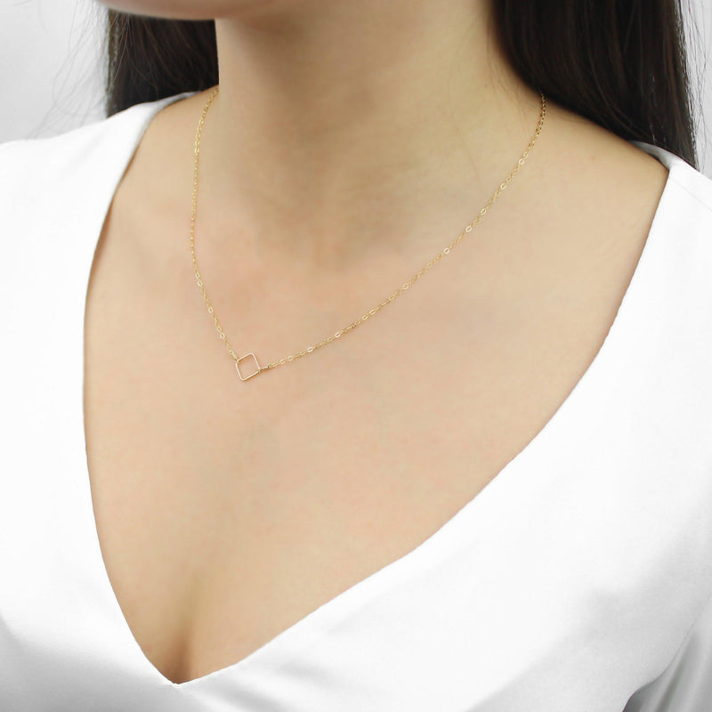 [Lucky Charm] Square Necklace-Lucky Charm Necklace-La Meno