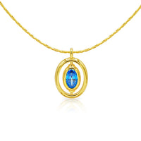 Oval Birthstone Necklace