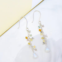 Minidot Earring: Moonstone-Adorn Earring-La Meno