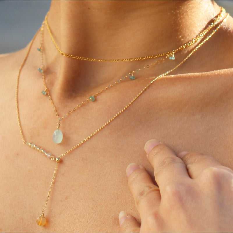 MiniDot Necklace: Color of the Sea-Adorn Necklace-La Meno