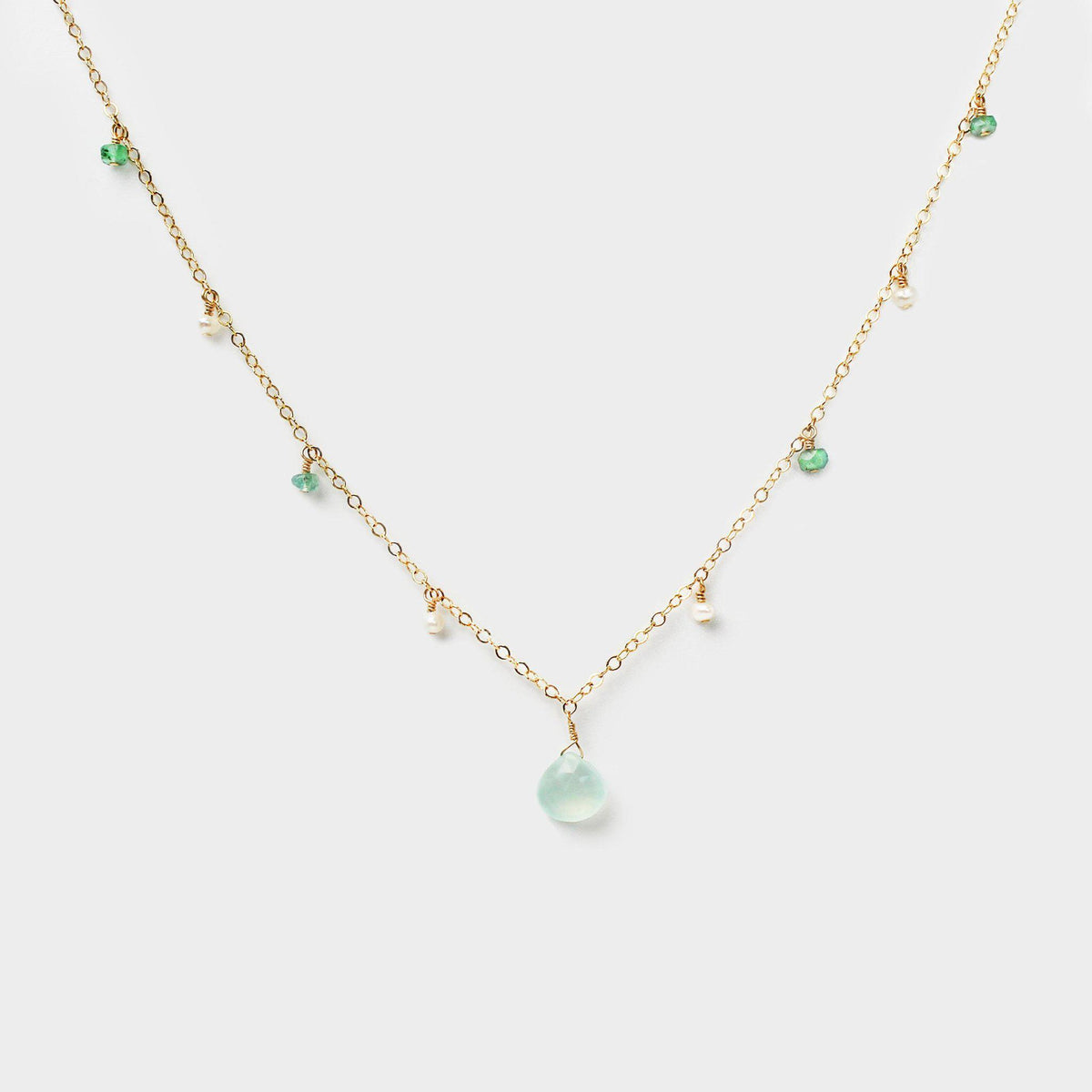 MiniDot Necklace: Color of the Sea-Adorn Necklace-La Meno