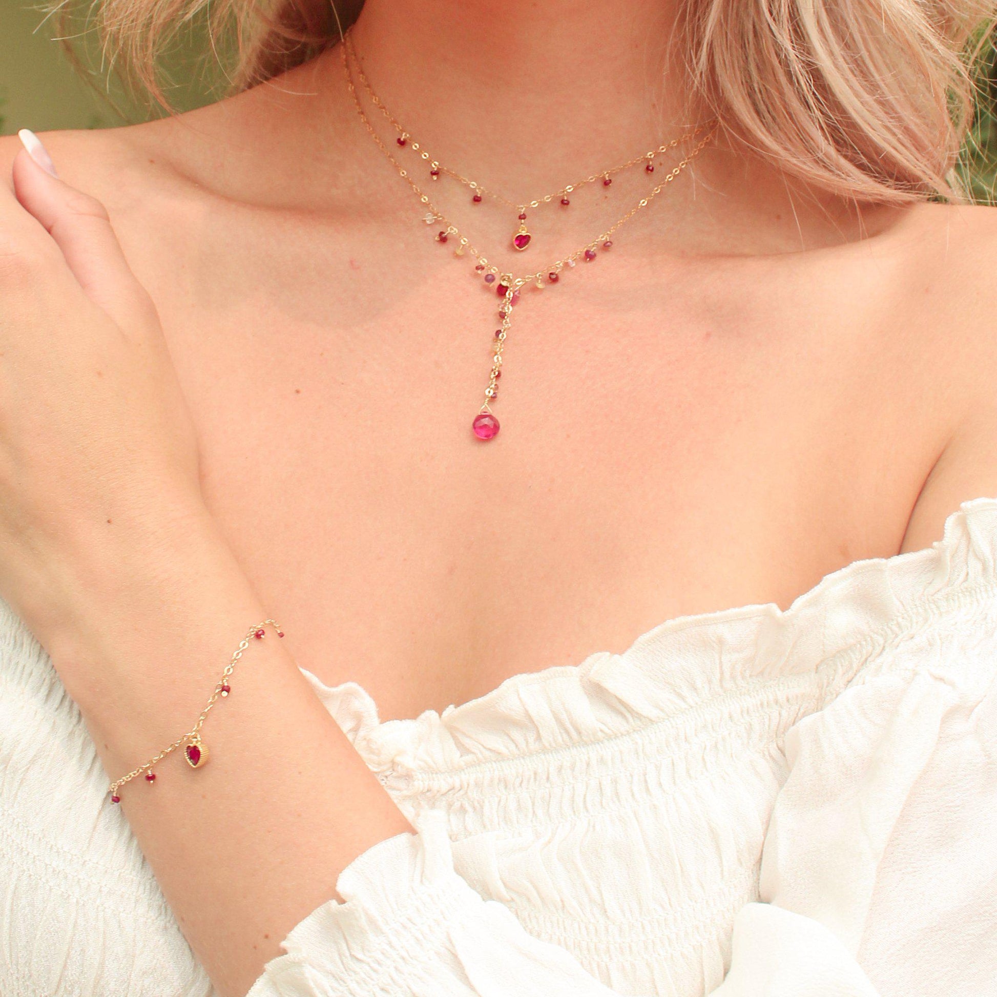 MiniDot Necklace: Heart-Adorn Necklace-La Meno