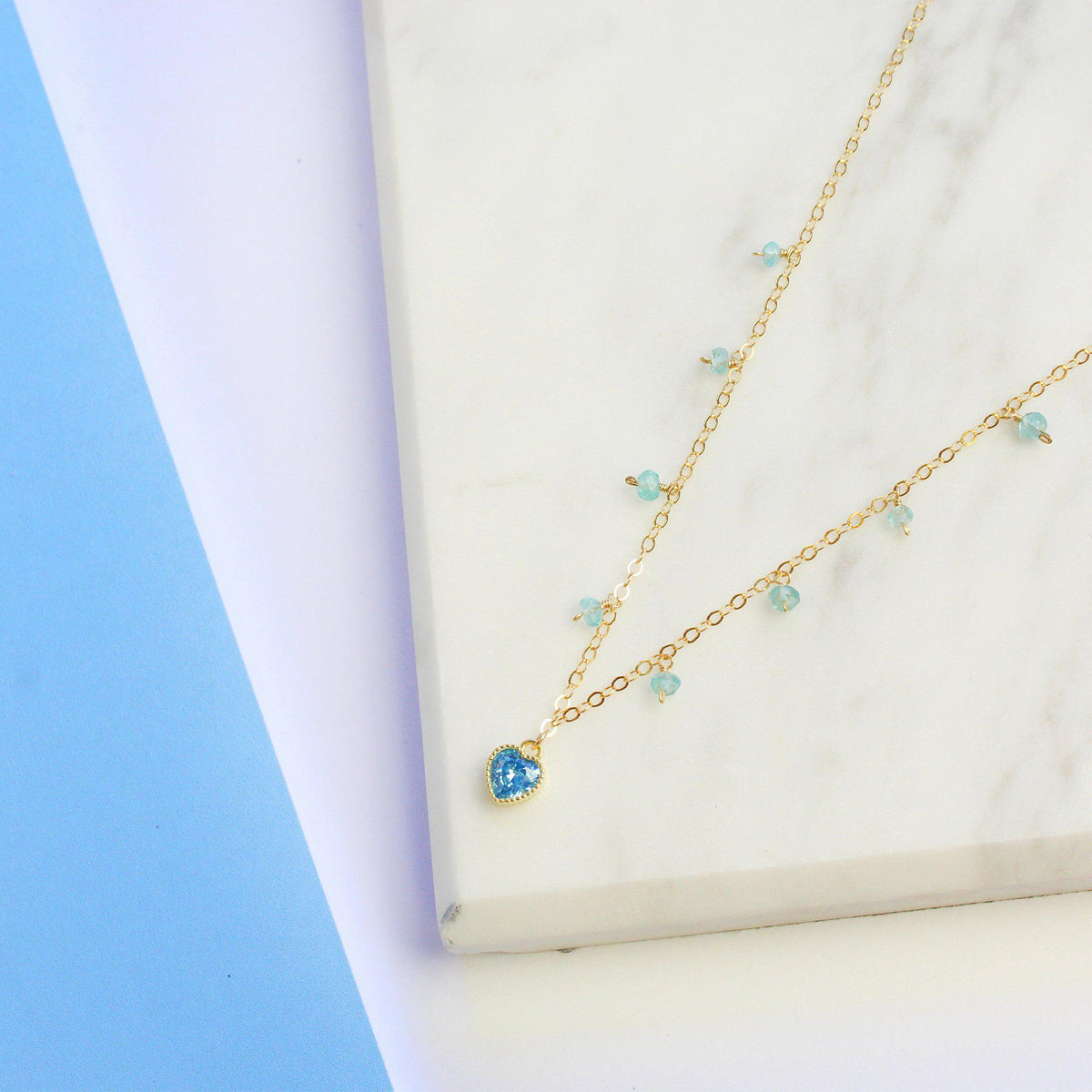 MiniDot Necklace: Heart-Adorn Necklace-La Meno