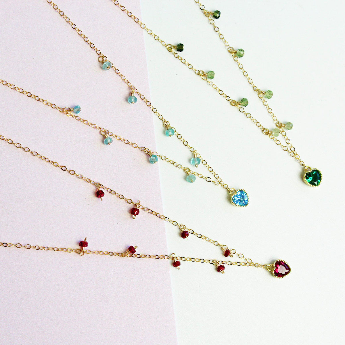 MiniDot Necklace: Heart-Adorn Necklace-La Meno