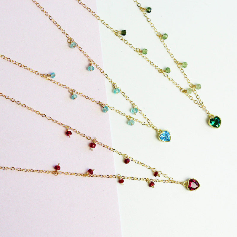 MiniDot Necklace: Heart-Adorn Necklace-La Meno