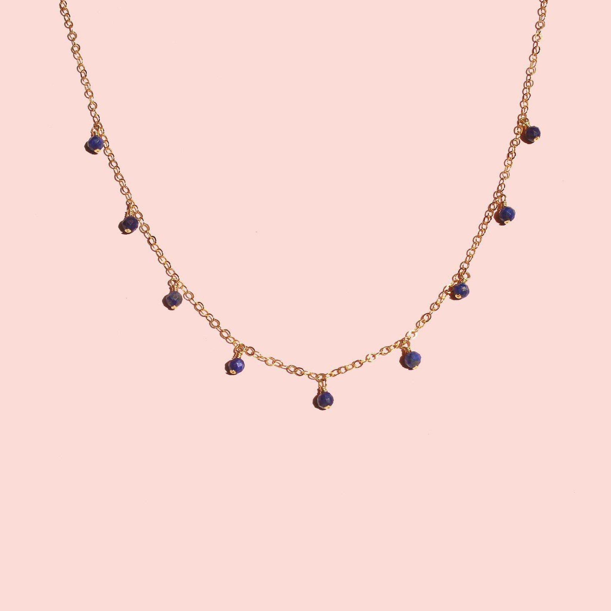 MiniDot Necklace: Lapis Lazuli-Adorn Necklace-La Meno