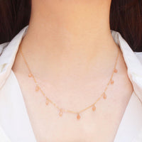 MiniDot Necklace: Sunstone-Adorn Necklace-La Meno