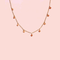 MiniDot Necklace: Sunstone-Adorn Necklace-La Meno