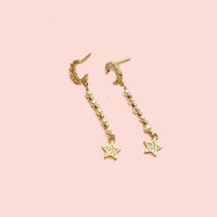 Moon Charm with Pearl & Star Earring-Adorn Earring-La Meno