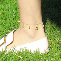 Moon & Star Anklet-Adorn Anklets-La Meno