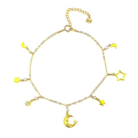 Moon & Star Anklet