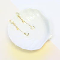 Moon & Star Asymmetric Earring-Adorn Earring-La Meno