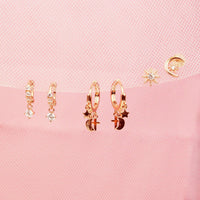 Moon, Star, Cross Earring Set-Jewelry Set-La Meno