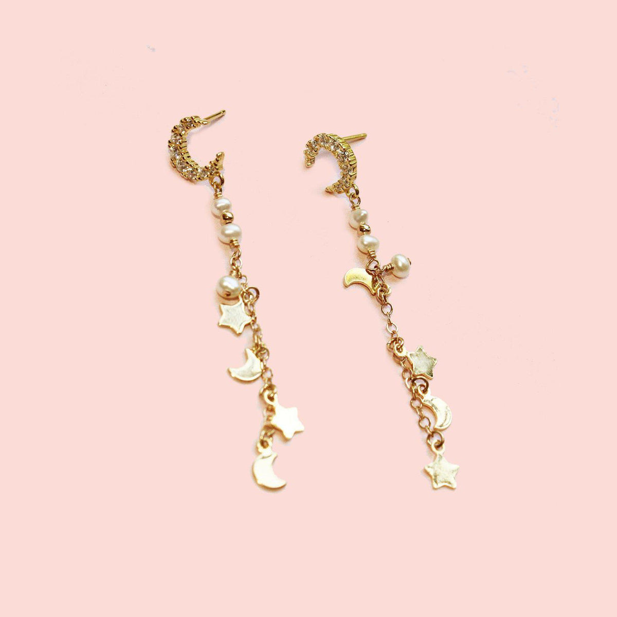 Moon & Star Earring-Adorn Earring-La Meno