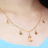 Moony & Starry Night Necklace-Adorn Necklace-La Meno