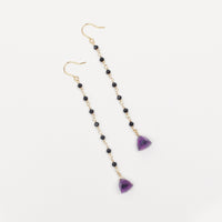 Onyx and Amethyst Earring-Adorn Earring-La Meno